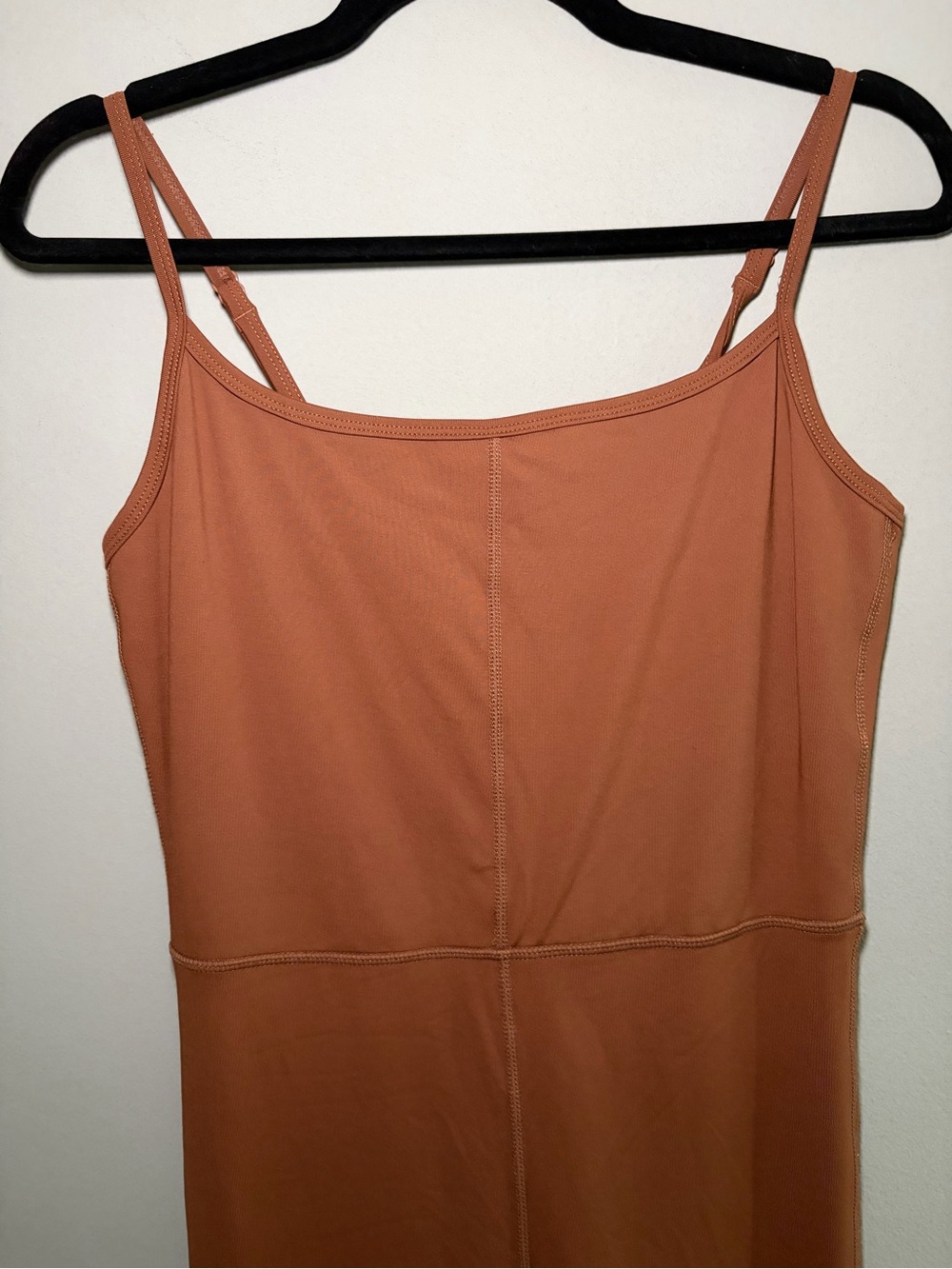 Mi Ami Francesca’s Brown Jumpsuit Adjustable Straps Stretch One Piece Athleisure - Picture 4 of 16